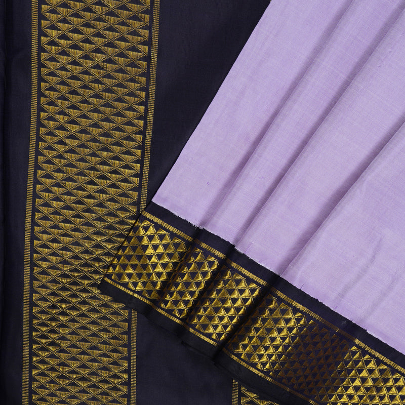 Hayagrivas Lilac Pure Ten Yards Silk Madisar with Nagapazham border KBE1255I10-1