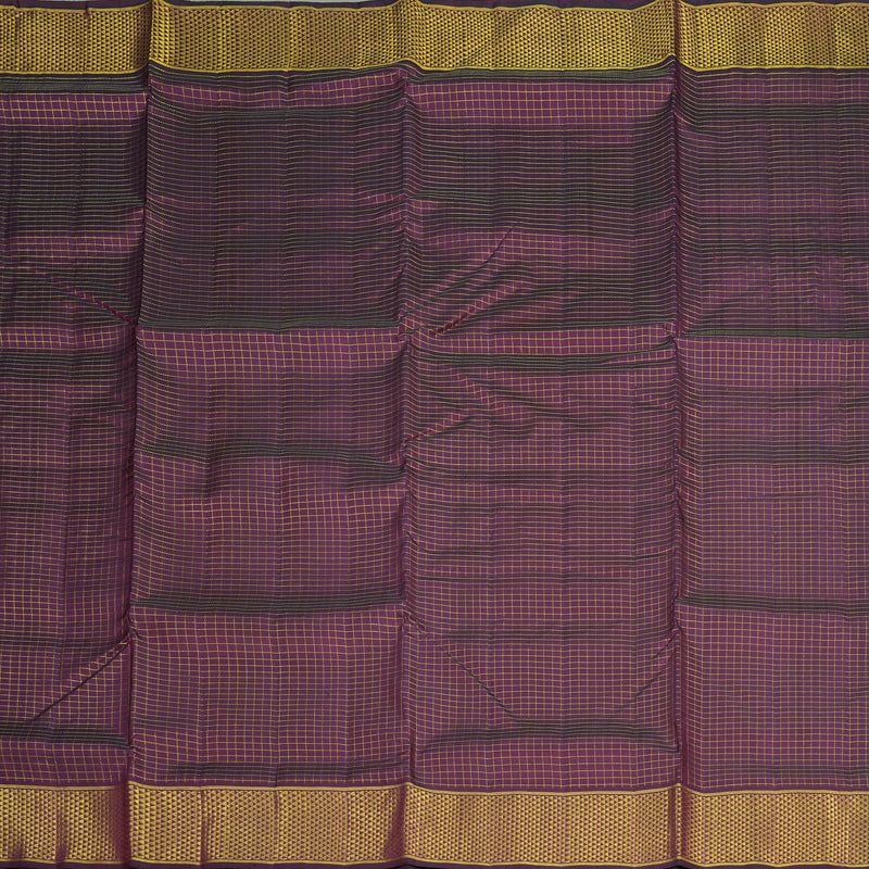 Hayagrivas Handloom Deep Violet Kanjivaram Ten Yards Silk Saree KBE1255I2-2