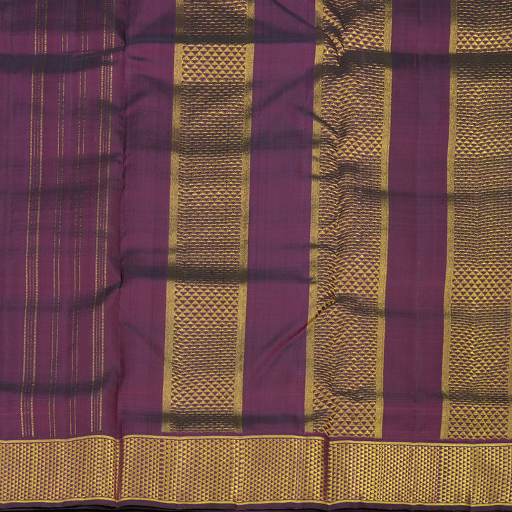 Hayagrivas Handloom Deep Violet Kanjivaram Ten Yards Silk Saree KBE1255I2-2