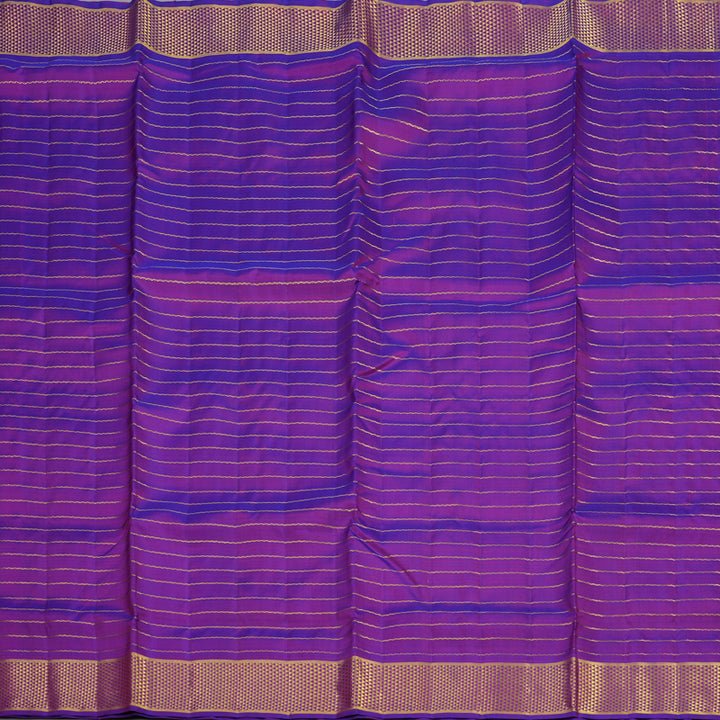 Hayagrivas Handloom Purple Kanjivaram Ten Yards Silk Saree KBE1255I9-1