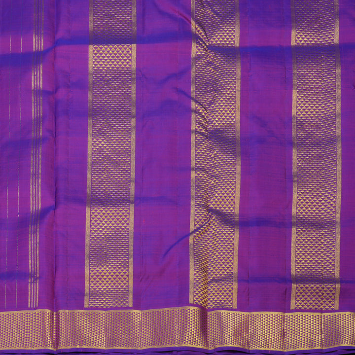 Hayagrivas Handloom Purple Kanjivaram Ten Yards Silk Saree KBE1255I9-1