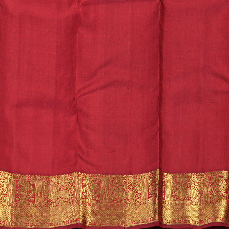 Hayagrivas Handloom Yellow Bridal Kanjivaram Silk Saree with Red border KBE1256I4-1