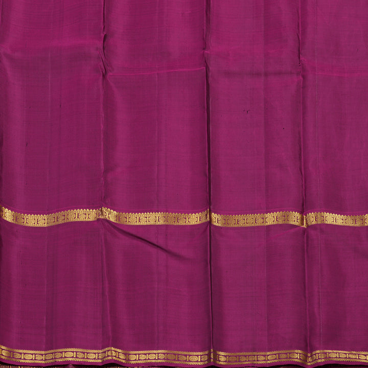 Hayagrivas Handloom Black Kanjivaram Silk Saree with Ganga Jamuna Border KBE1263I1-1