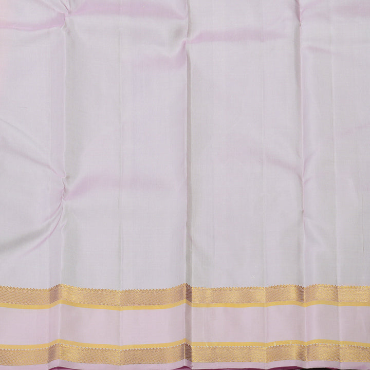 Hayagrivas Handloom Teal Kanjivaram Silk Saree with Rose Pink Border KBE1268I3-1