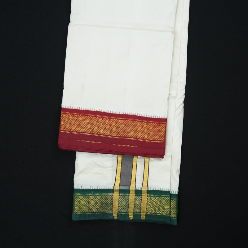 Hayagrivas Handloom 10*6 Silk Dhothi KBE1272I1-4