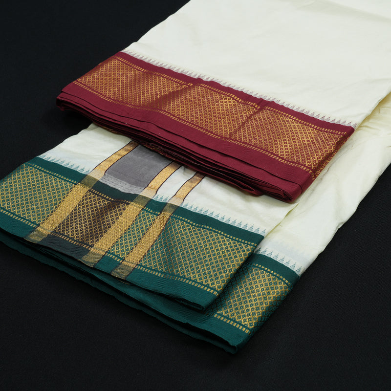 Hayagrivas Handloom 10*6 Silk Dhothi KBE1272I2-2