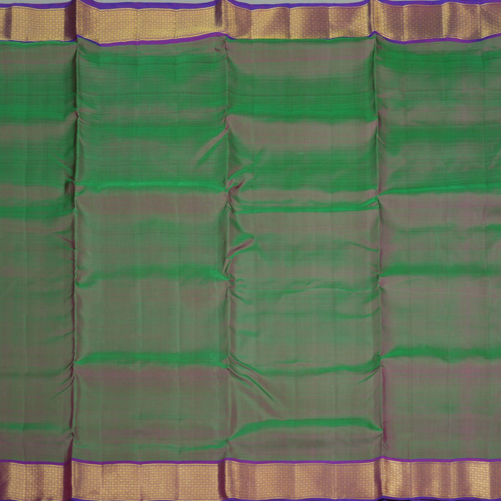 Hayagrivas Mandhalir Handloom Kanjivaram Ten Yards Silk Saree with Purple Border KBE127D3-2