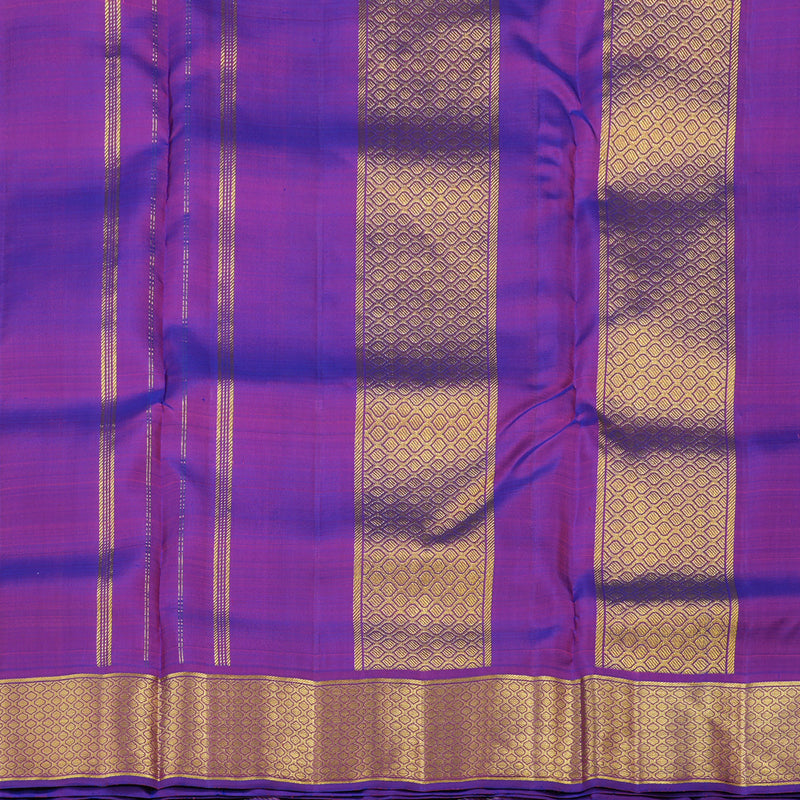 Hayagrivas Mandhalir Handloom Kanjivaram Ten Yards Silk Saree with Purple Border KBE127D3-2