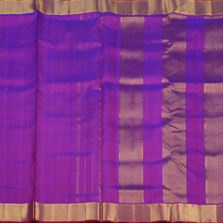 Hayagrivas Purple Handloom Kanjivaram Ten Yards Silk Saree KBE127D3-3