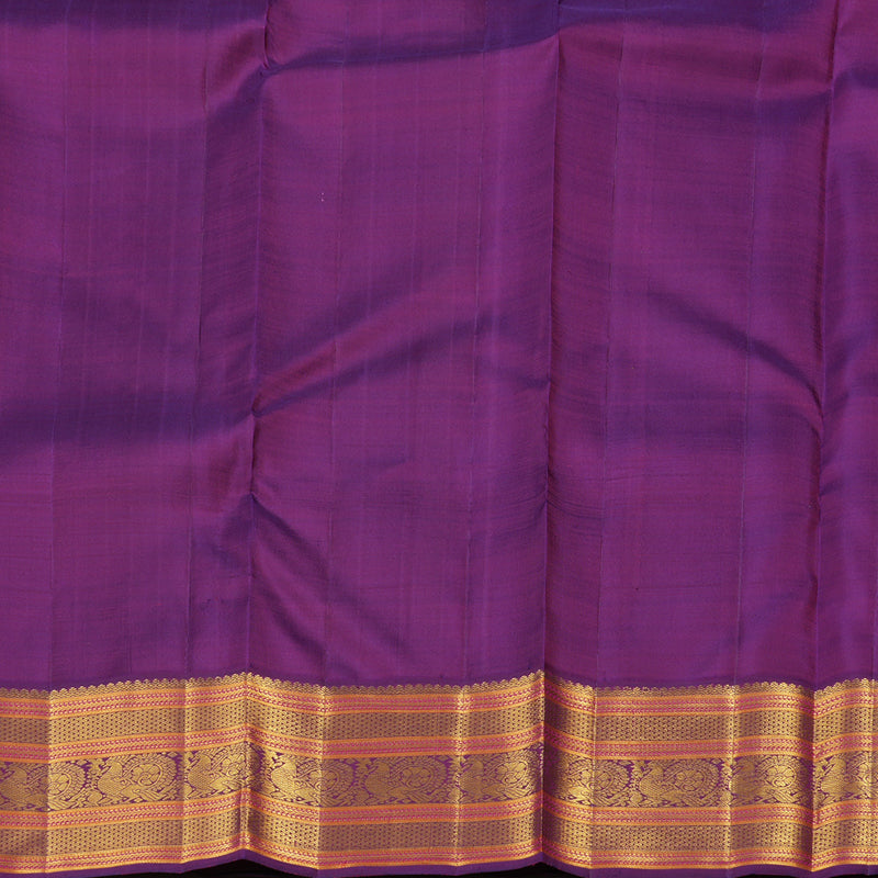 Hayagrivas Sandal Handloom Kanjivaram Silk Saree with Purple Border KBE127D5-1