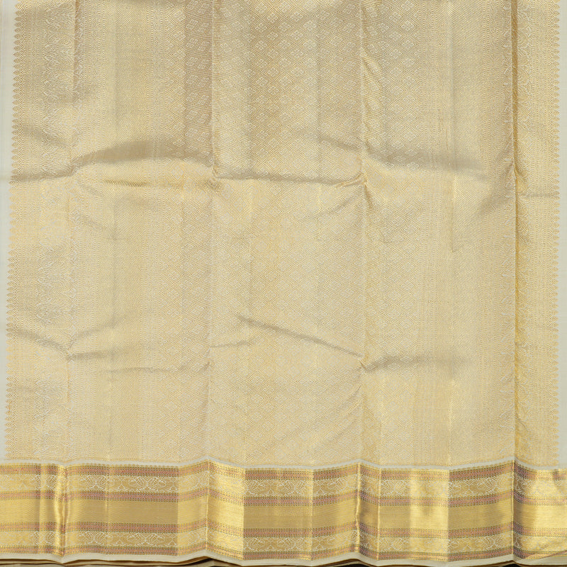 Hayagrivas Handloom Bottle green with half white contrast kanjivaram, silk saree KBE127D5-3