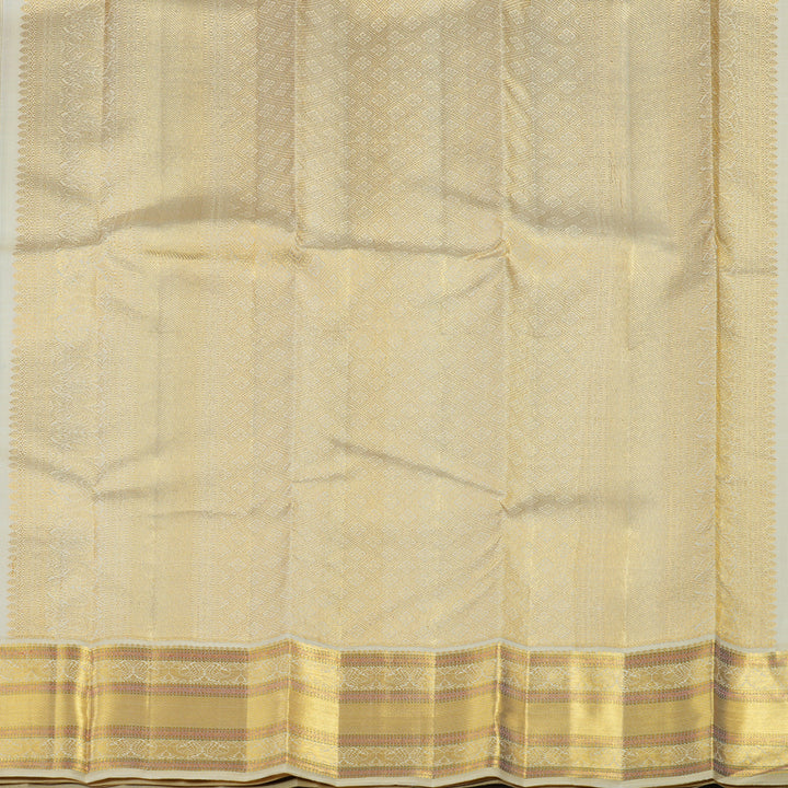 Hayagrivas Handloom Bottle green with half white contrast kanjivaram, silk saree KBE127D5-3