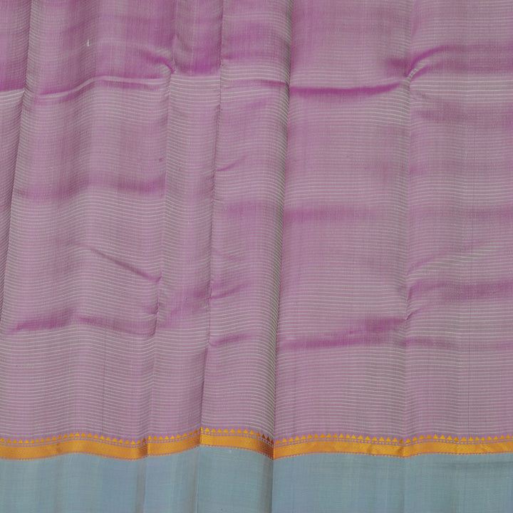 Hayagrivas Handloom Pastel Green Kanjivaram Silk Saree with Sky Blue Border KBE1281I1-7