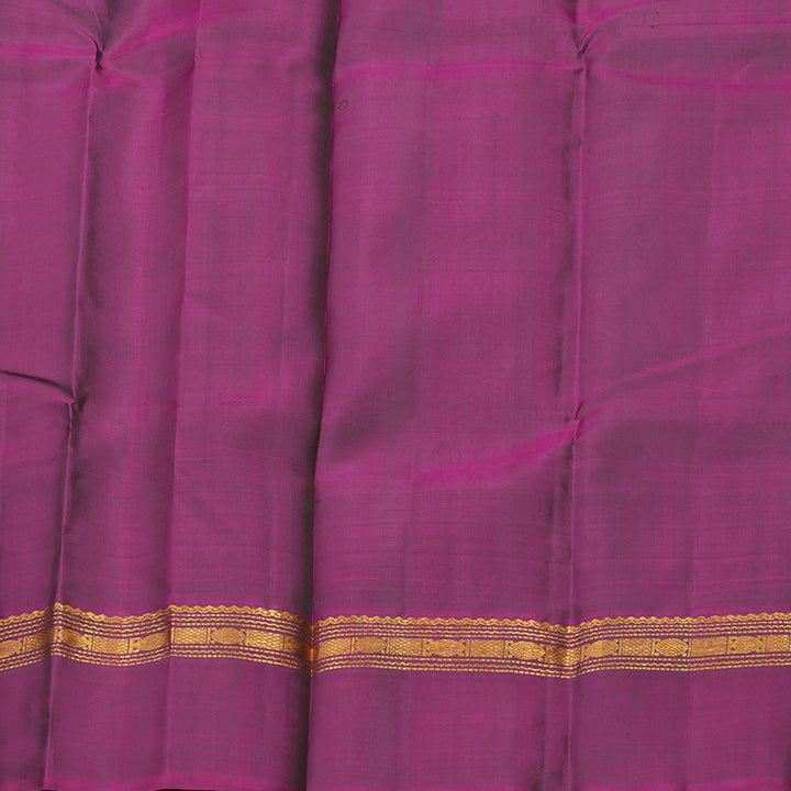 Hayagrivas Handloom Bottle Green Kanjivaram Silk Saree with Wine Purple Border KBE1281I10-2