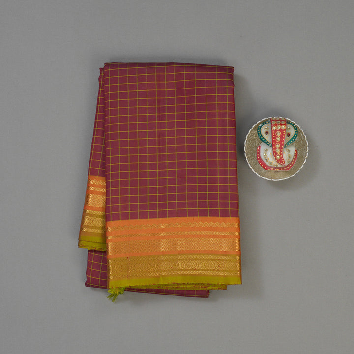 Hayagrivas Handloom Brown Kanjivaram Silk Saree KBE1281I13-2