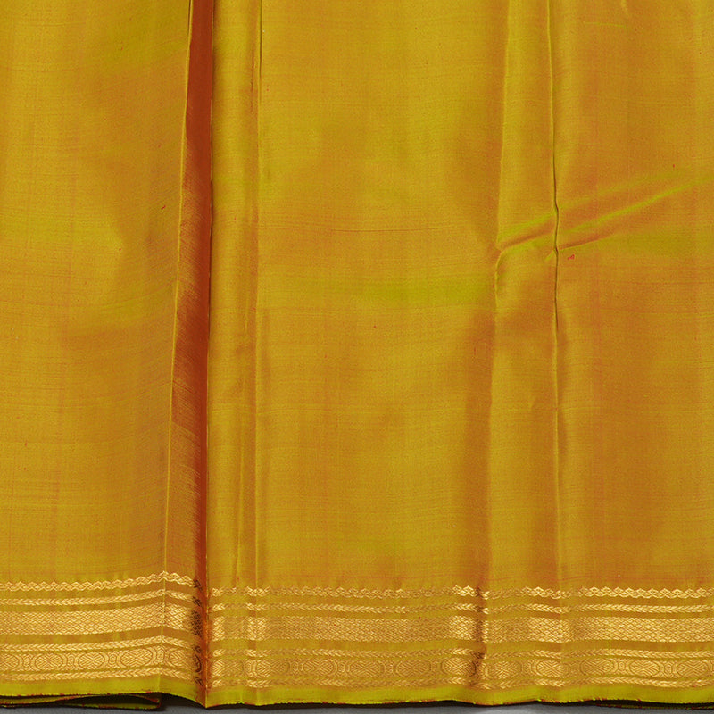 Hayagrivas Handloom Brown Kanjivaram Silk Saree KBE1281I13-2