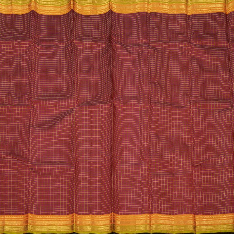 Hayagrivas Handloom Brown Kanjivaram Silk Saree KBE1281I13-2
