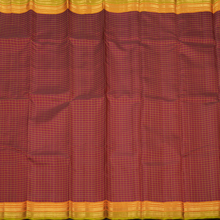 Hayagrivas Handloom Brown Kanjivaram Silk Saree KBE1281I13-2