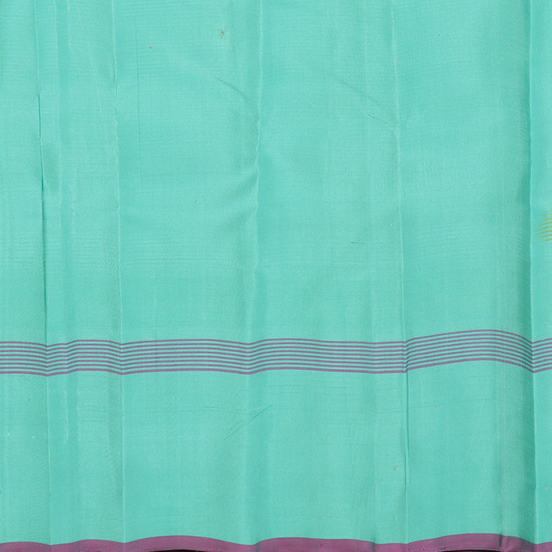 Hayagrivas Handloom Yellow & Teal Kanjivaram Silk Saree with Teal Border KBE1281I19-1