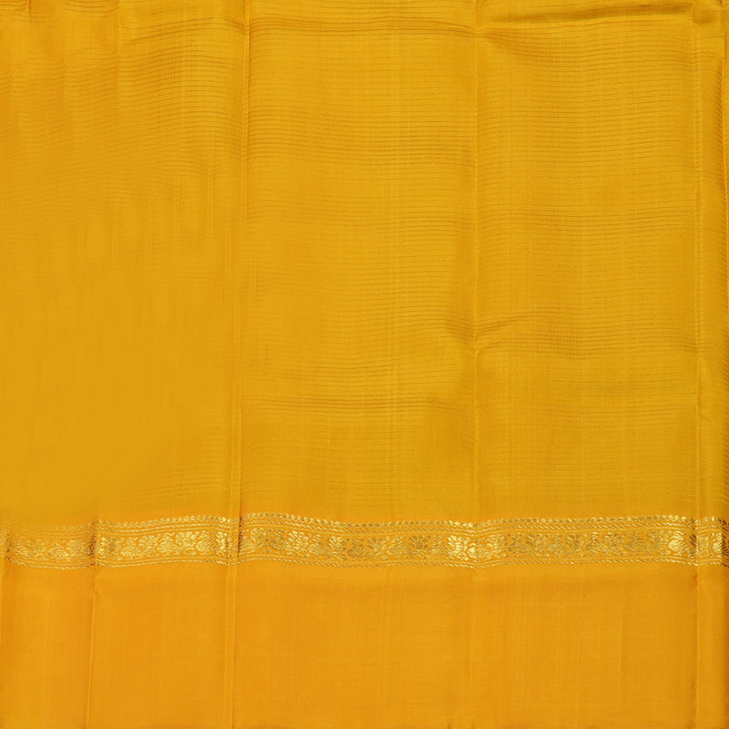 Hayagrivas Handloom Mehandi Green Kanjivaram Silk Saree with Mango Yellow Border KBE1281I2-8