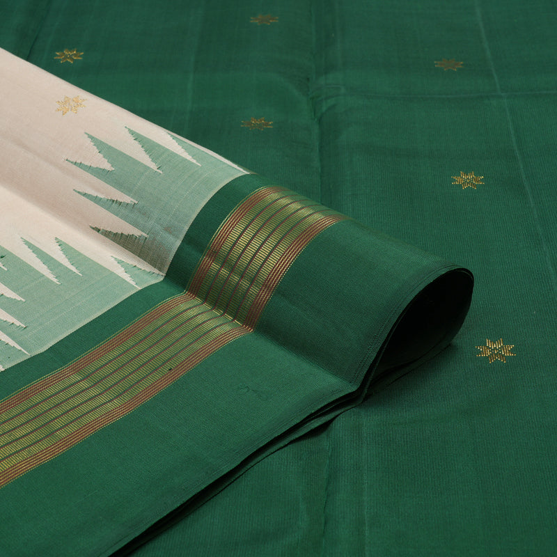 Hayagrivas Handloom Sandal Kanjivaram Silk Saree with Bottle Green border KBE1281I20-3