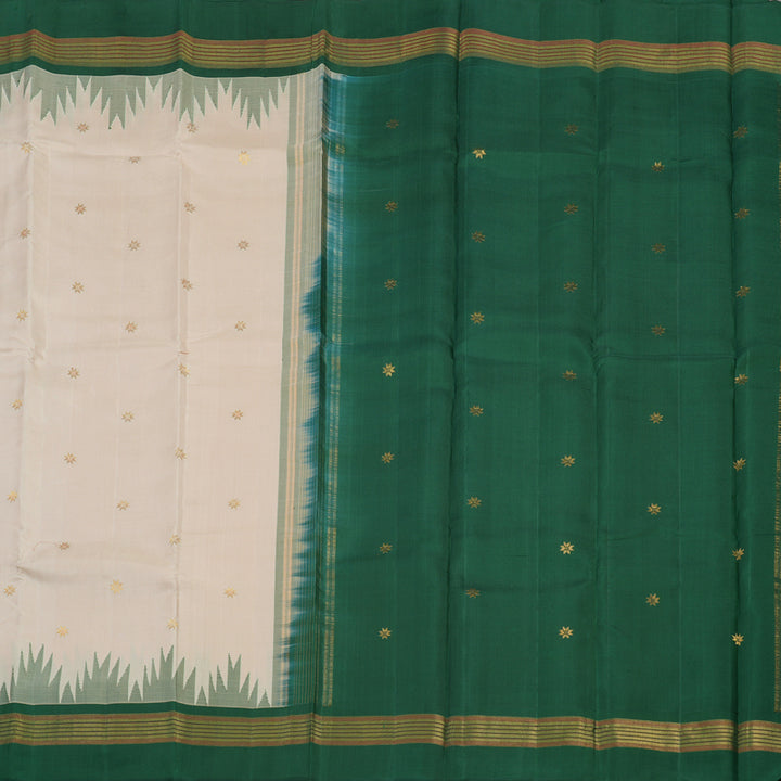 Hayagrivas Handloom Sandal Kanjivaram Silk Saree with Bottle Green border KBE1281I20-3