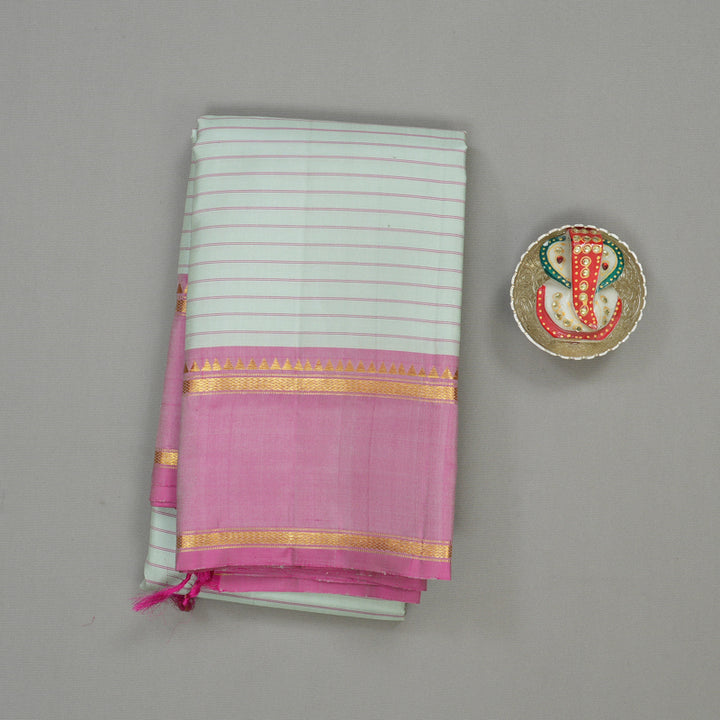 Hayagrivas Handloom Powder Blue Kanjivaram Silk Saree with Mild Purple Border KBE1281I5-3