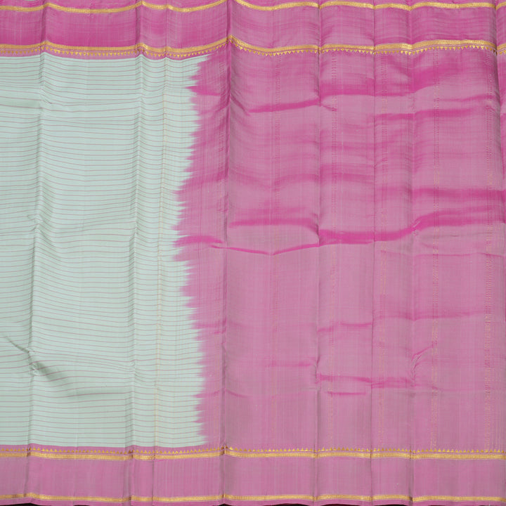 Hayagrivas Handloom Powder Blue Kanjivaram Silk Saree with Mild Purple Border KBE1281I5-3
