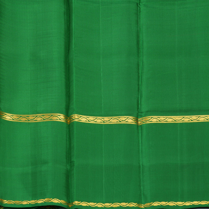 Hayagrivas Handloom Lime Green &amp; Pink Stripes Kanjivaram Silk Saree with Green Border KBE1281I6-1