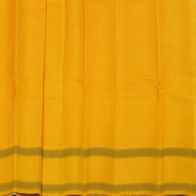 Hayagrivas Handloom Cream Shade Kanjivaram Silk Saree with Mild Yellow Border KBE1281I9-1