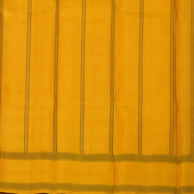 Hayagrivas Handloom Cream Shade Kanjivaram Silk Saree with Mild Yellow Border KBE1281I9-1