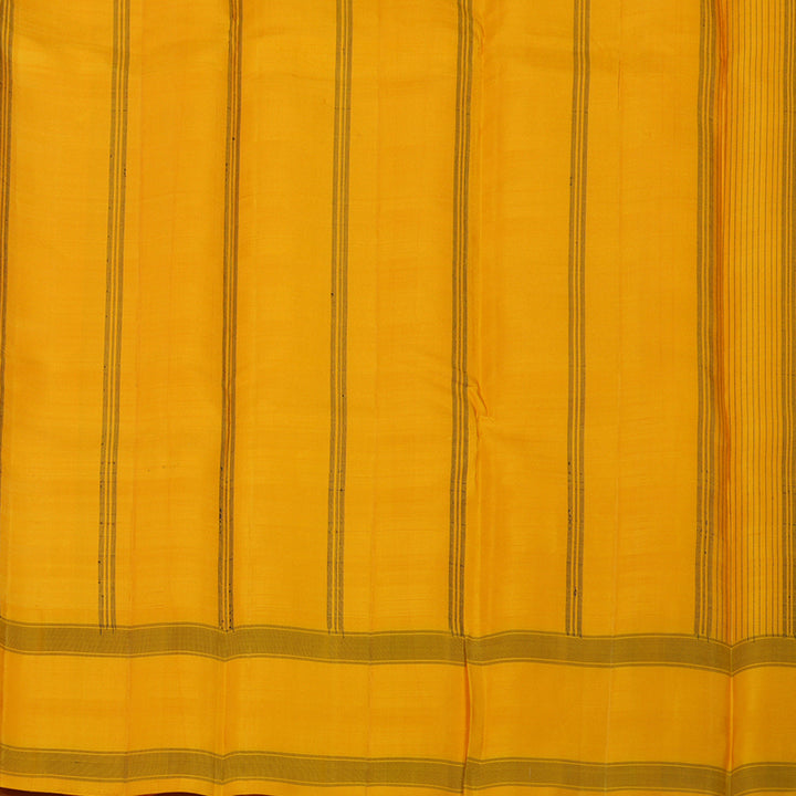 Hayagrivas Handloom Cream Shade Kanjivaram Silk Saree with Mild Yellow Border KBE1281I9-1
