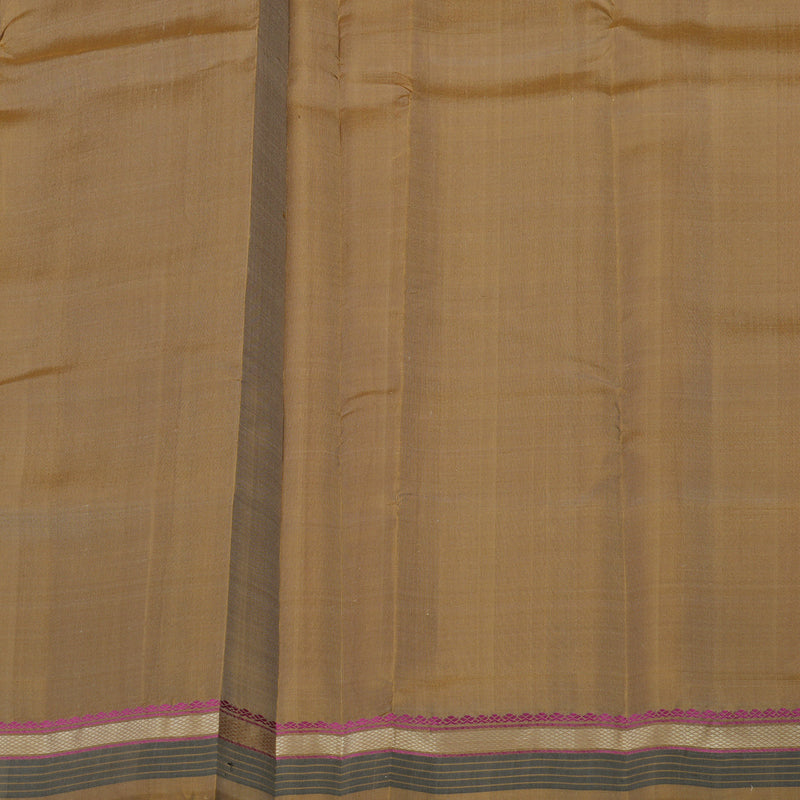 Hayagrivas Handloom Rose Pink Kanjivaram Silk Saree with Sand Brown Border KBE1283I3-5