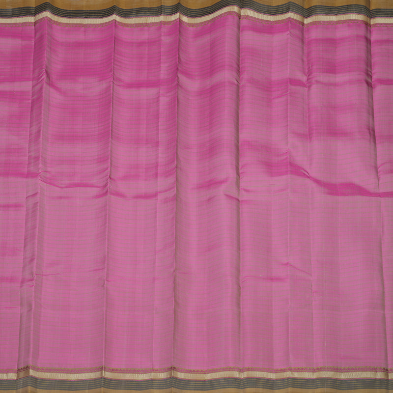 Hayagrivas Handloom Rose Pink Kanjivaram Silk Saree with Sand Brown Border KBE1283I3-5