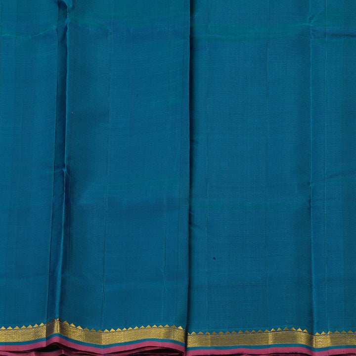 Hayagrivas Handloom Purplish Blue Kanjivaram Silk Saree KBE1283I3-6
