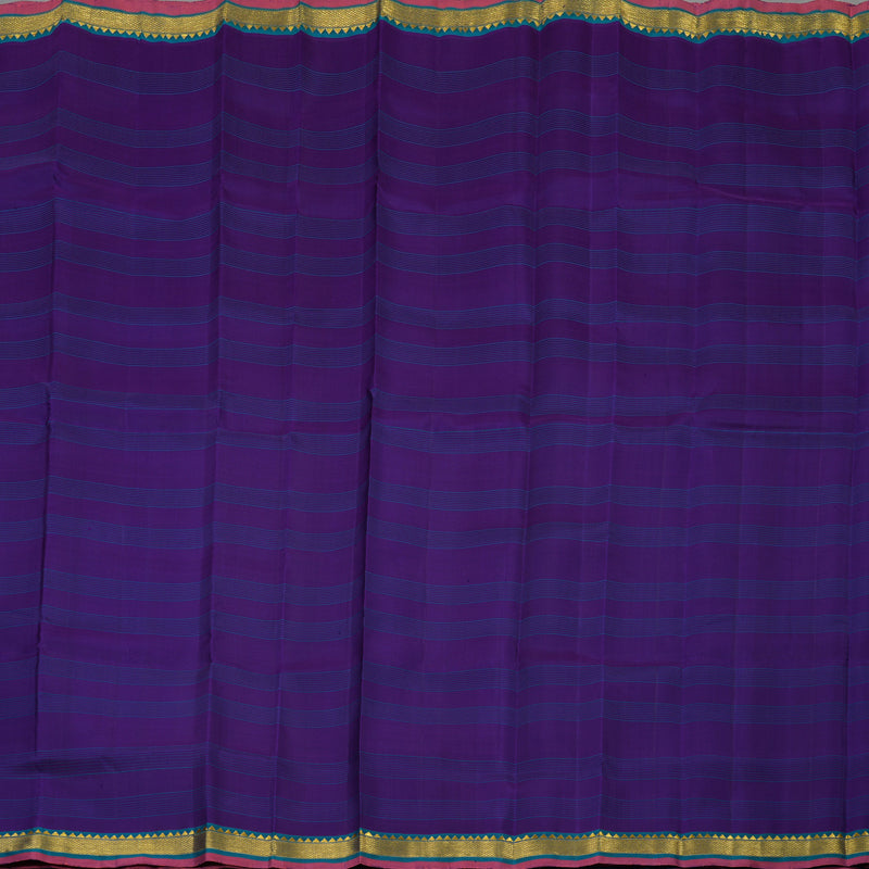 Hayagrivas Handloom Purplish Blue Kanjivaram Silk Saree KBE1283I3-6