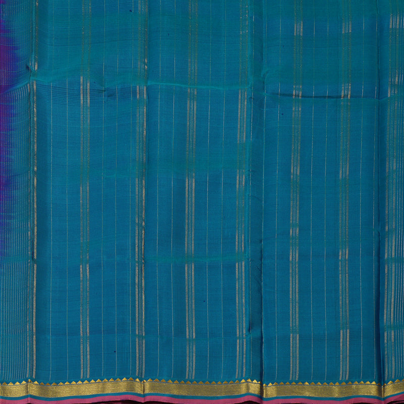 Hayagrivas Handloom Purplish Blue Kanjivaram Silk Saree KBE1283I3-6