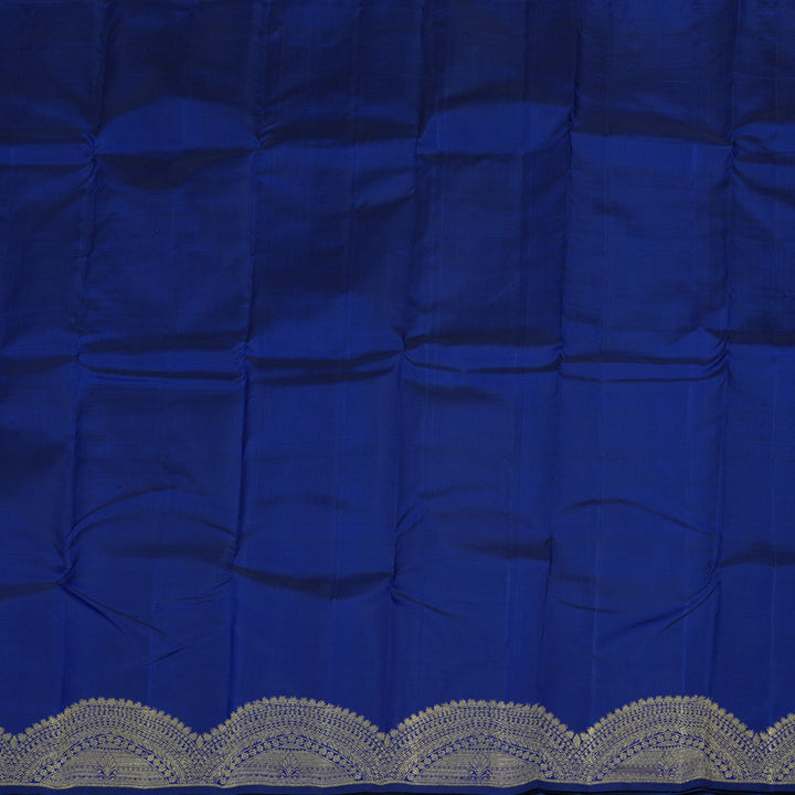Hayagrivas Handloom Pure Kanjivaram Silk Saree In Regal Blue KBE128D11-10
