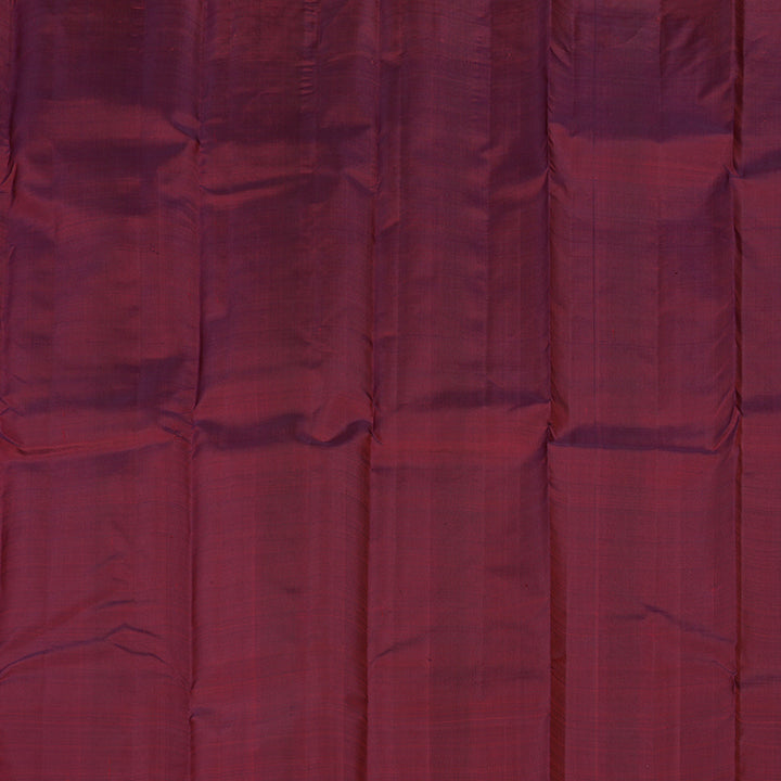 Hayagrivas Handloom Kanjivaram silk saree in Dark maroon KBE128D11-5