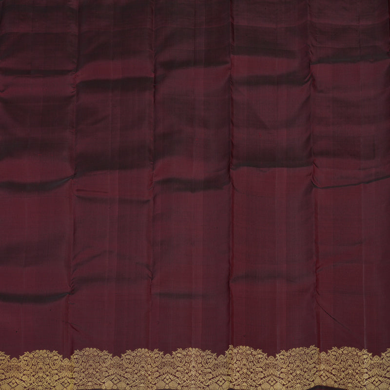 Hayagrivas Handloom Kanjivaram silk saree in Wine maroon KBE128D11-7