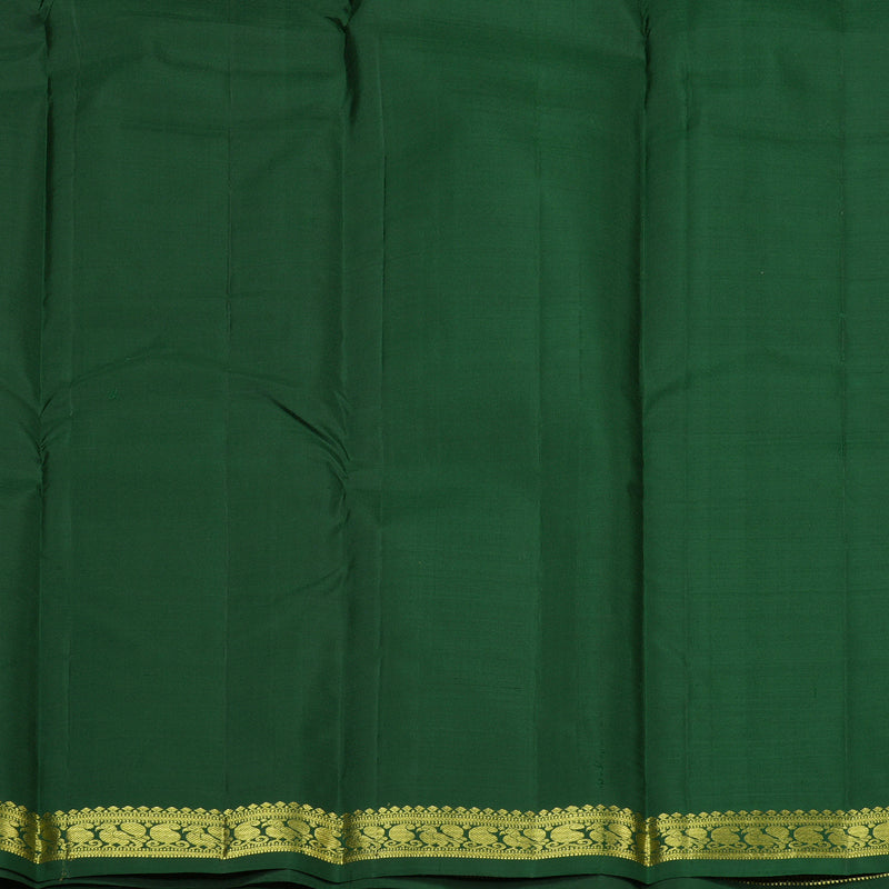 Hayagrivas Bottle Green Handloom Kanjivaram Silk Saree KBE128D2-1