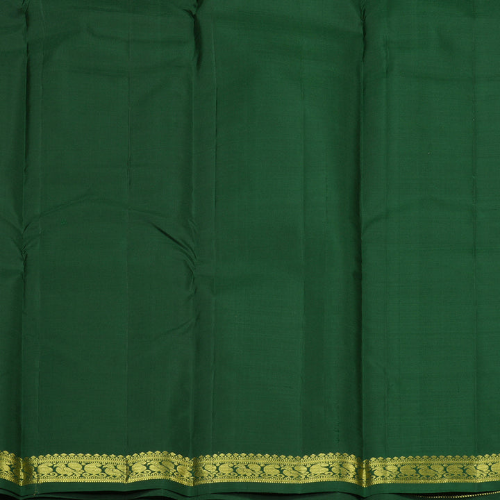 Hayagrivas Bottle Green Handloom Kanjivaram Silk Saree KBE128D2-1