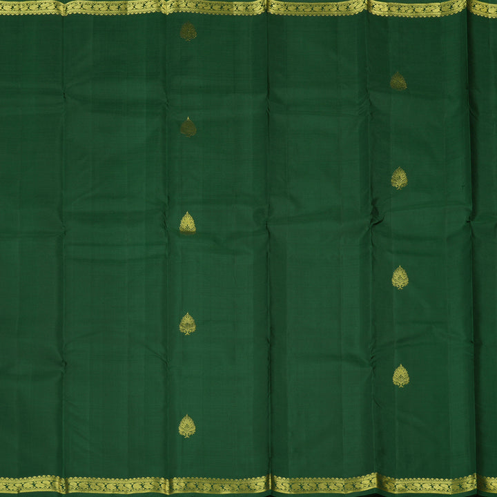 Hayagrivas Bottle Green Handloom Kanjivaram Silk Saree KBE128D2-1