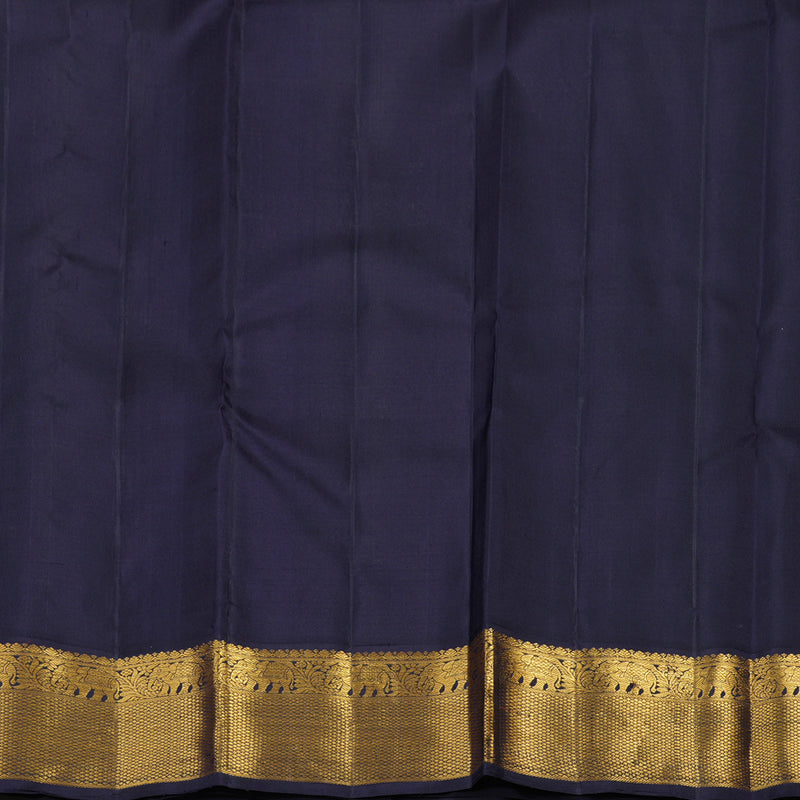 Hayagrivas Handloom Half White Kanjivaram Silk Saree with Nagapazham Border KBE1296J1-3