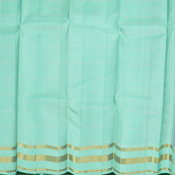Hayagrivas Handloom Lilac Kanjivaram Silk Saree with Pastel Green Border KBE1299J5-1