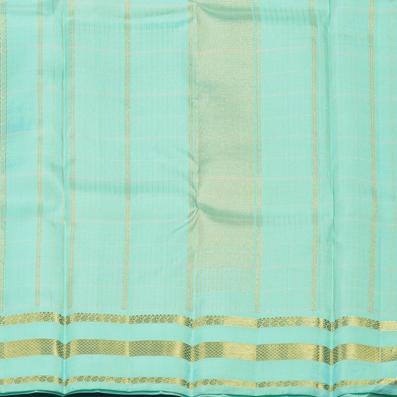 Hayagrivas Handloom Lilac Kanjivaram Silk Saree with Pastel Green Border KBE1299J5-1
