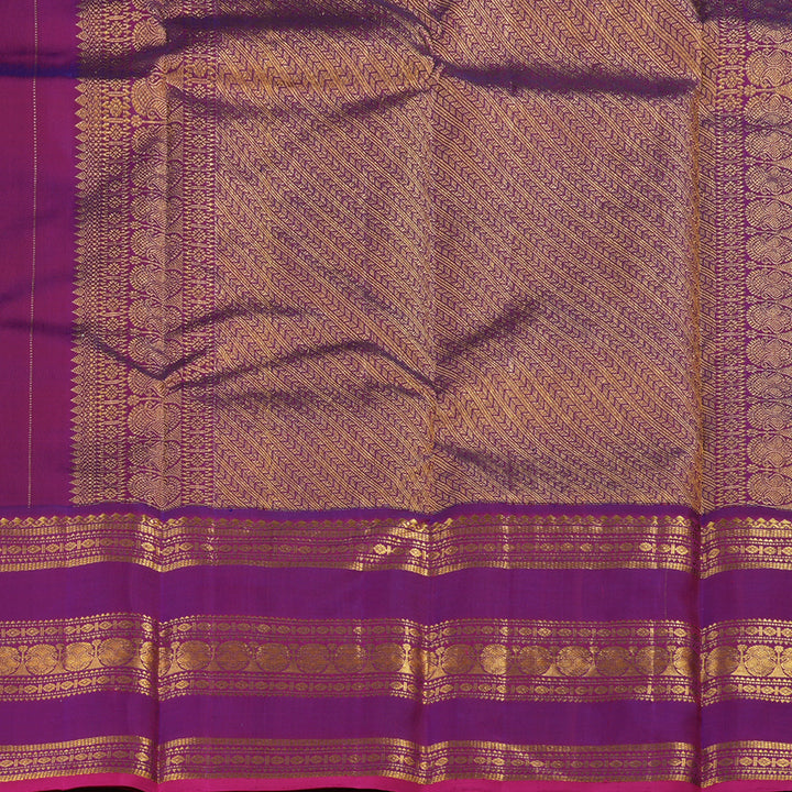 Hayagrivas Handloom Pure Kanjivaram Silk Saree in Lustrous Mustard Yellow KBE12D1-2