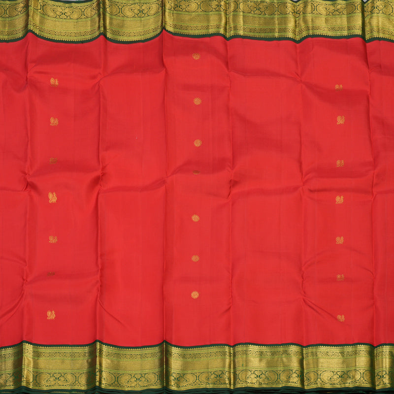 Hayagrivas Handloom Pure Kanjivaram Silk Saree in Majestic Red KBE12D2-5