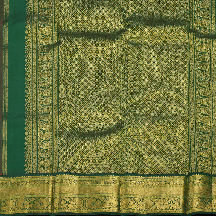 Hayagrivas Handloom Pure Kanjivaram Silk Saree in Majestic Red KBE12D2-5