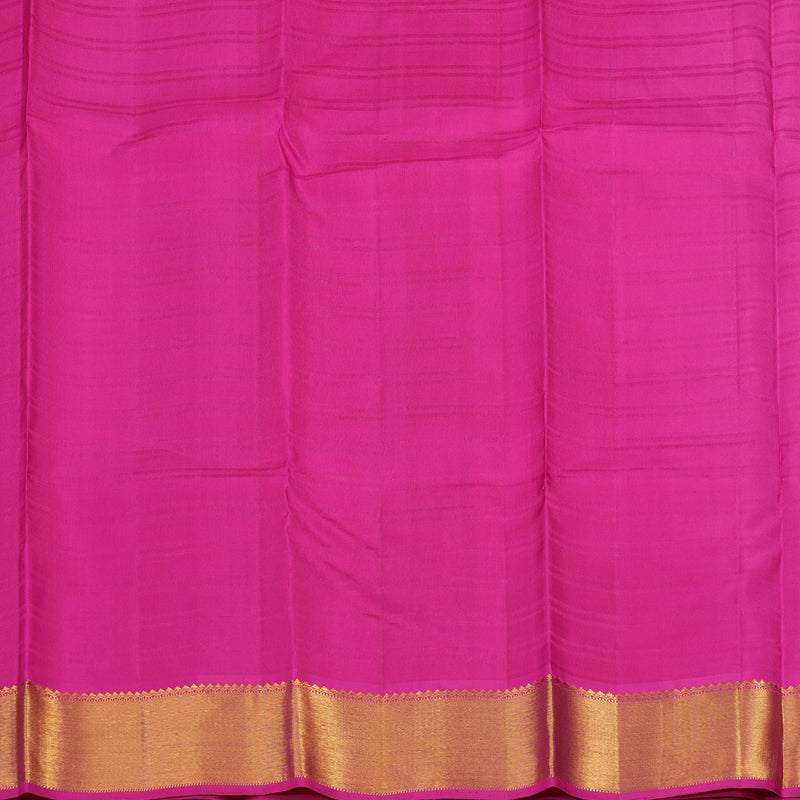 Hayagrivas Timeless Traditional Handloom Silk Saree in Cream with Fuchsia Pink KBE12D4-1